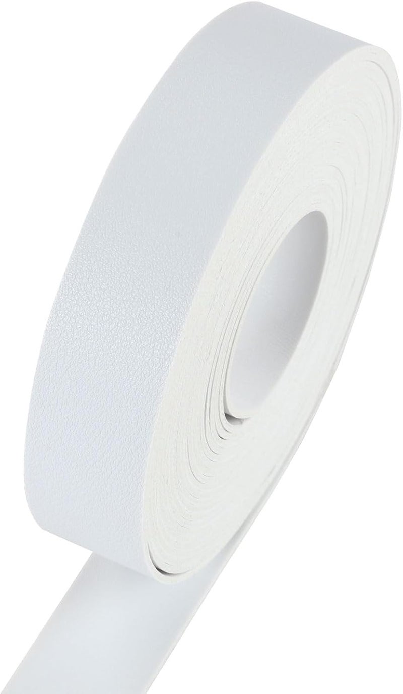CDY Double Sided Leather Straps: 1 Inch Wide 200 Inches Long Leather Strip for DIY Craft Projects Bag Strap Very Suitable Traction Ropes (White) - Image 2
